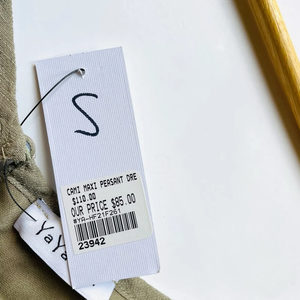 new yaya &co Olive Green Maxi Dress small - Picture 5 of 6